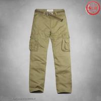 heren abercrombie fitch lang cargo broek pocket band khaki On Sale Discount yfy0h926